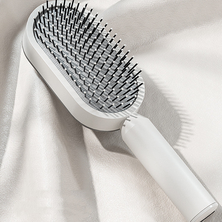 One-Click Self-Cleaning Scalp Massage Brush, Pain-Free Detangler & Anti-Static Hair Loss Rescue