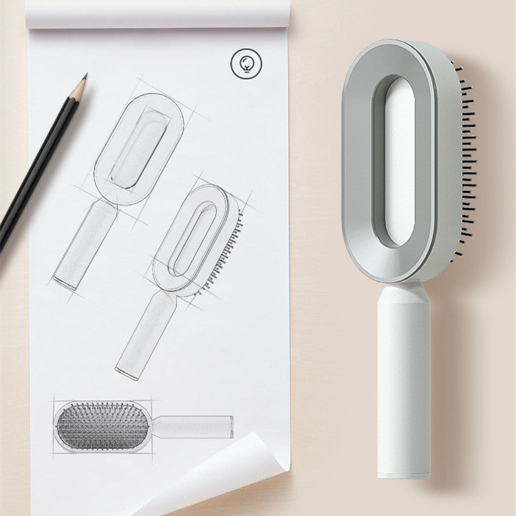 One-Click Self-Cleaning Scalp Massage Brush, Pain-Free Detangler & Anti-Static Hair Loss Rescue