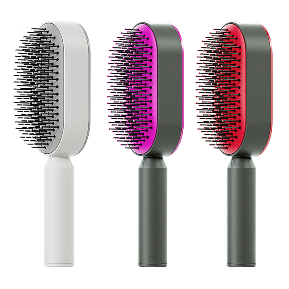 One-Click Self-Cleaning Scalp Massage Brush, Pain-Free Detangler & Anti-Static Hair Loss Rescue