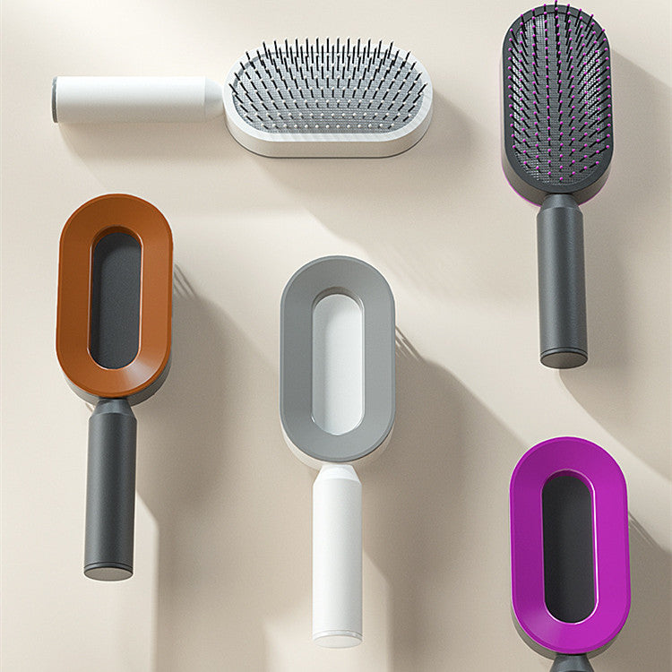 One-Click Self-Cleaning Scalp Massage Brush, Pain-Free Detangler & Anti-Static Hair Loss Rescue